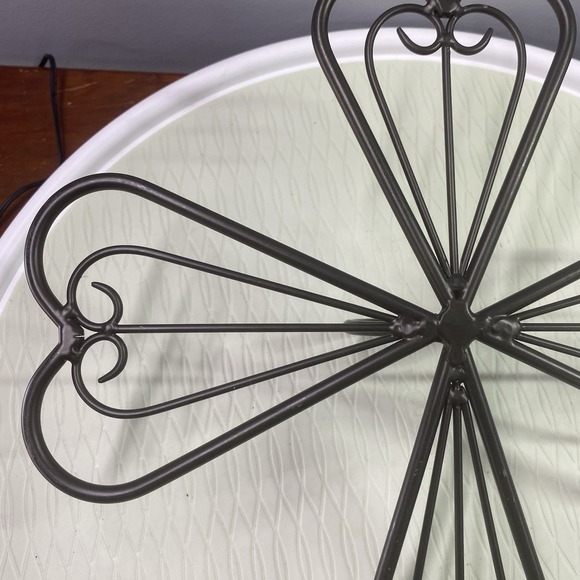 Vintage PartyLite Candle Holder Matte Black Metal Cross Sconce 15" X 12" X 3" - Picture 8 of 9